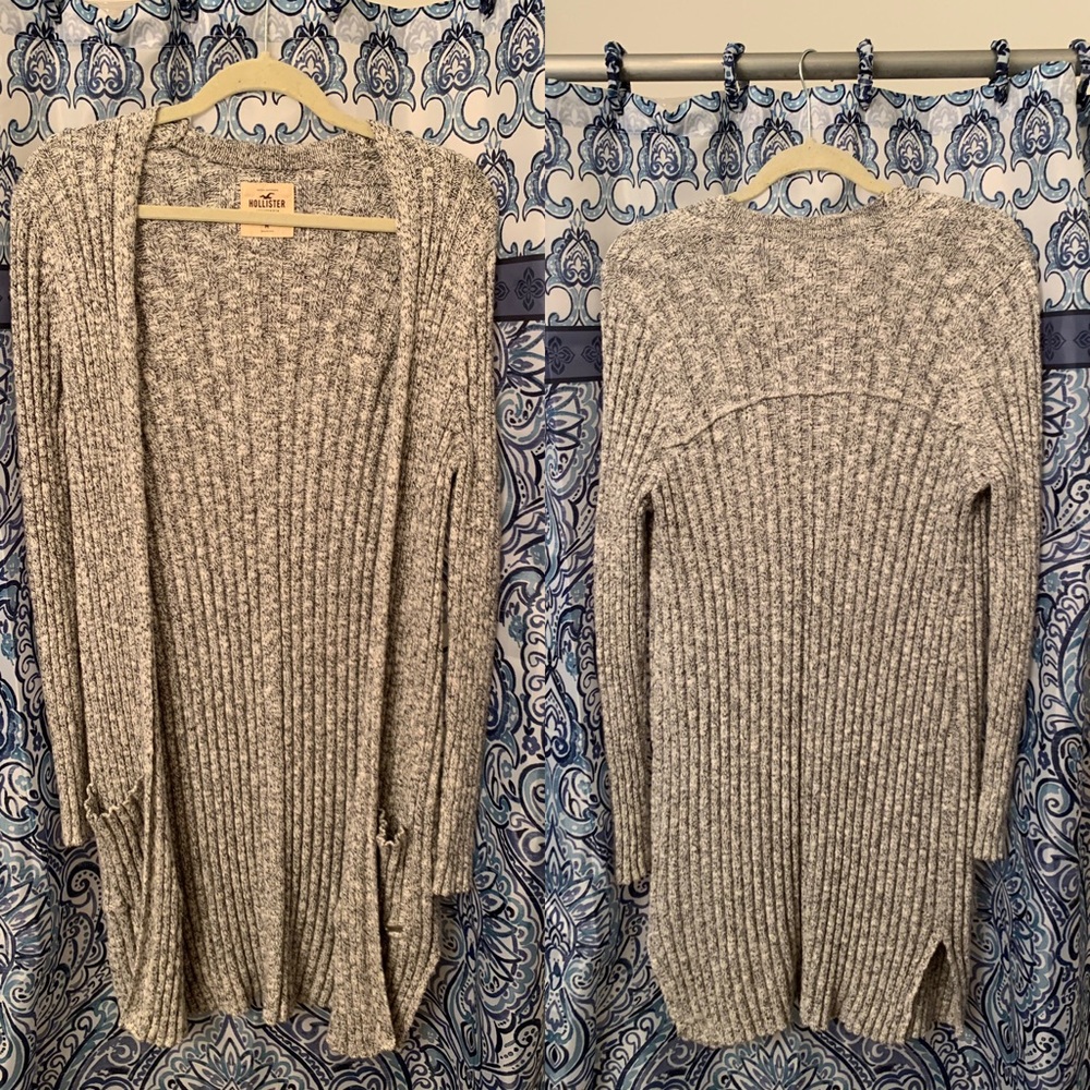 Black and white speckled cardigan